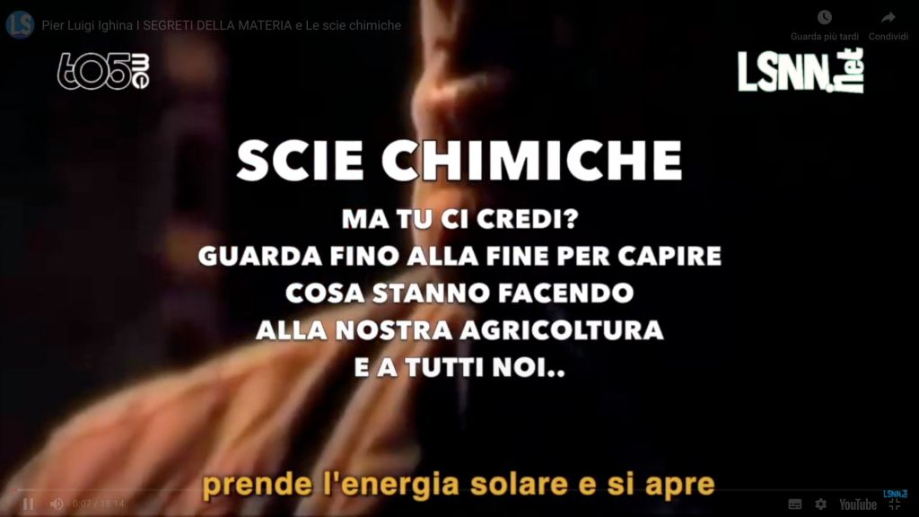 IGHINA: I SEGRETI DELLA MATERIA e Le Scie Chimiche
