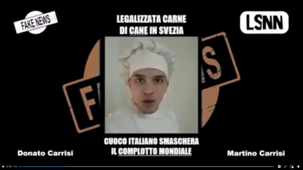 la Fake News sulla Svezia: Donato Carrisi o Martino Carrisi il Troll che gioca con la presunta legge
