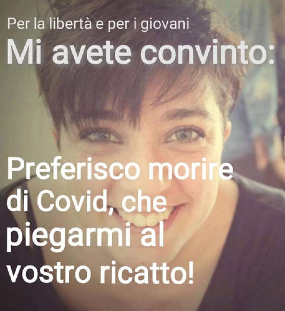 NoVaccini, Il post shock della consigliera comunale, 'preferisco morire di Covid'
