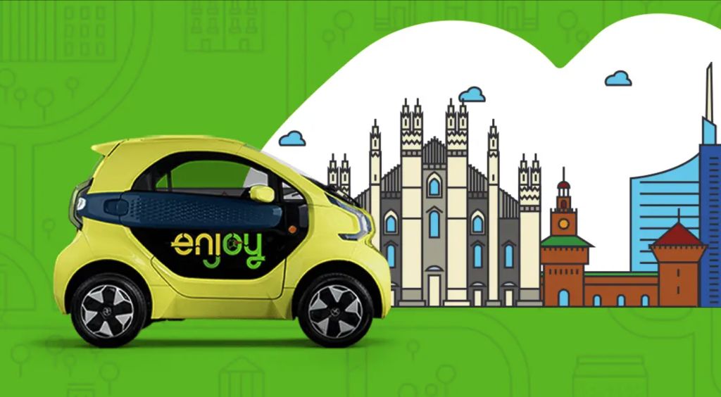 Arriva a Milano la nuova flotta elettrica del car sharing di Enjoy