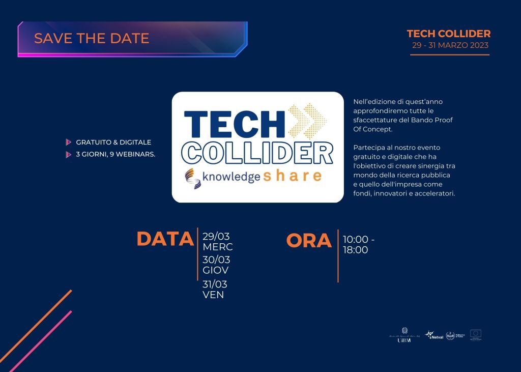 TECH COLLIDER 2023: l'evento digitale per l'innovazione tecnologica e la collaborazione tra ricerca pubblica e impresa