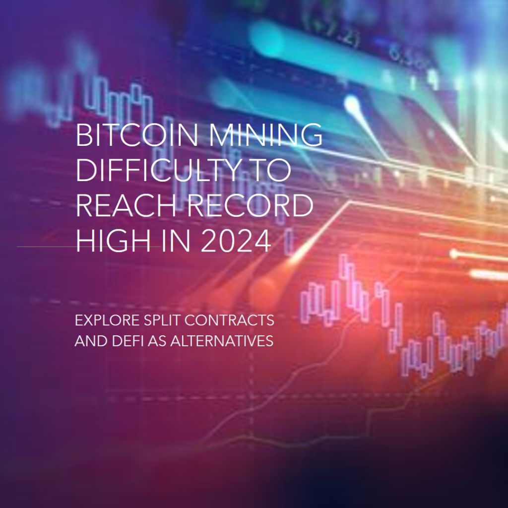 In 2024, Bitcoin achieved a record Mining Difficulty. Split contracts emerge as an alternative, alongside DeFi U.