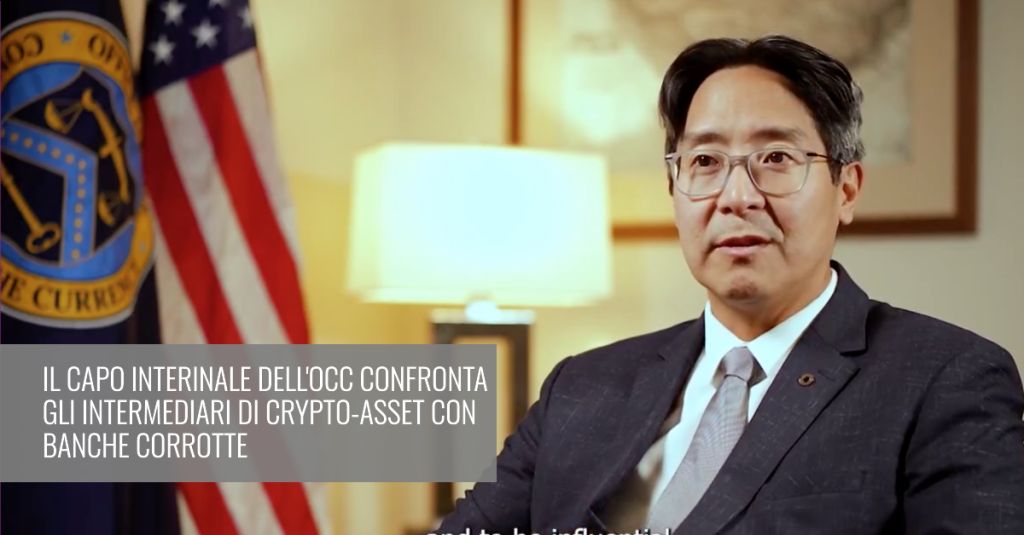 Il Capo Interinale dell'OCC Confronta gli Intermediari di Crypto-Asset con Banche Corrotte