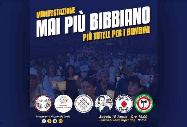 Manifestazione del 15 Aprile: Mai più Bibbiano, più tutele per i bambini