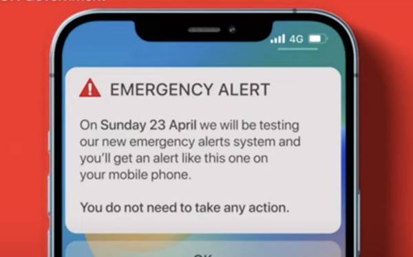 UK government sends emergency alert drill to citizens, but test fails on some phones. People Union: Privacy at risk.