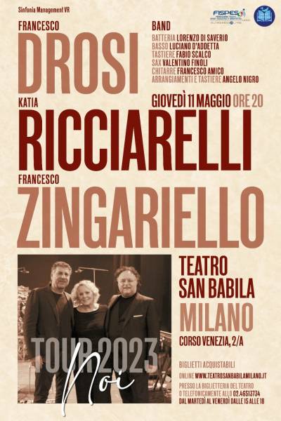 Katia Ricciarelli Francesco Zingariello Fancesco Drosi al Teatro San Babila di Milano